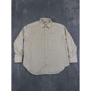 AYR Corduroy Shirt Men's Size S White Button Up Long Sleeve